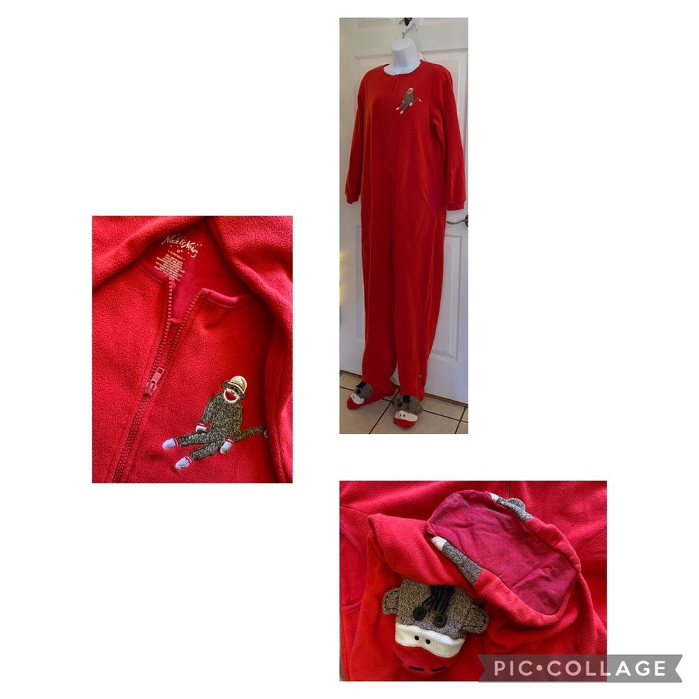 Nick and Nora One Piece Pajama Sock Monkey